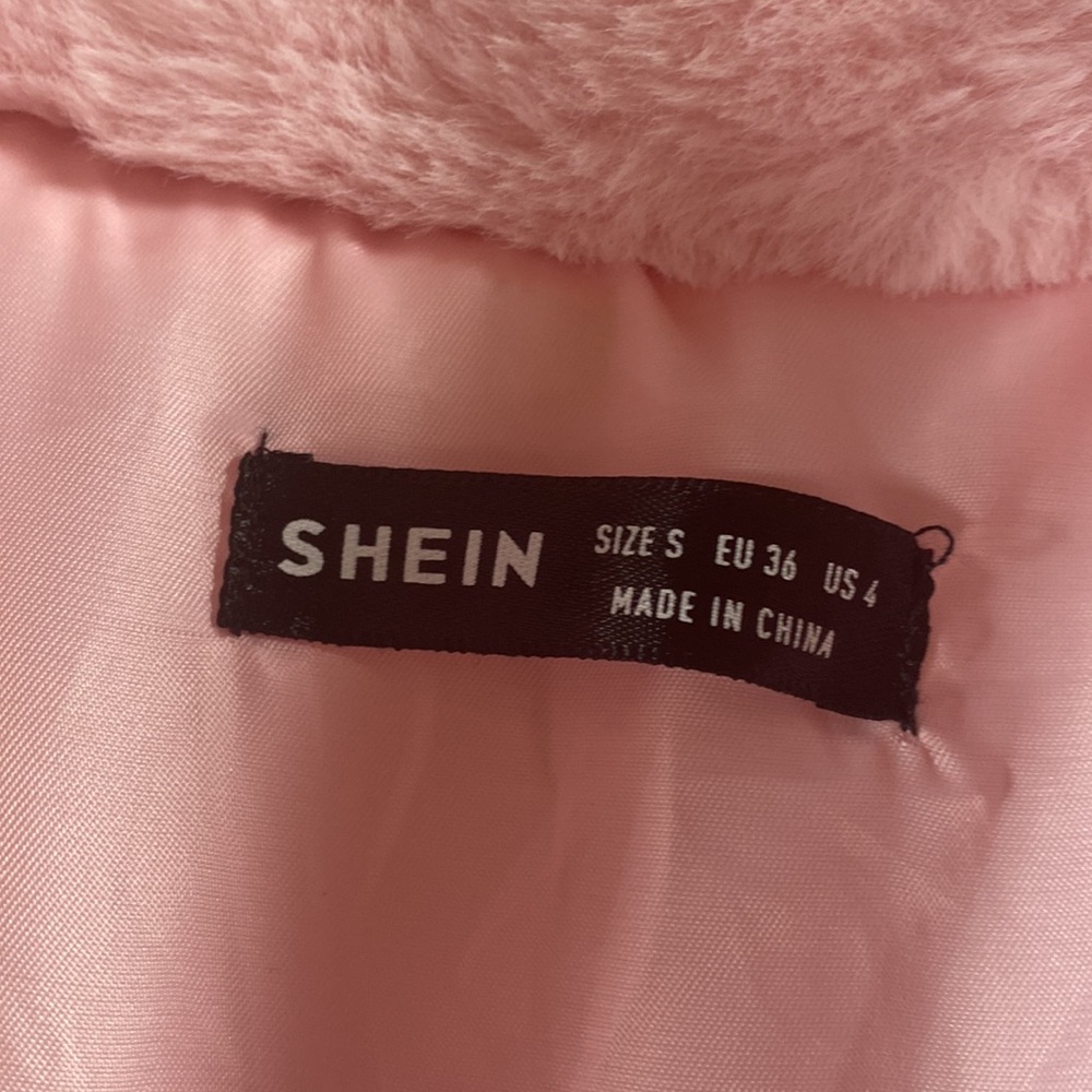 Shein • Fluffy Bubblegum Pink Teddy Jacket - Picture 5 of 14